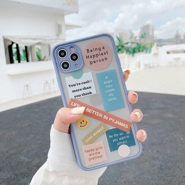 Cute Label Words iPhone Case - A-1 Thread Vault