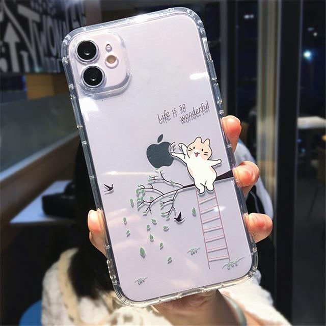 Cute Cat Painting iPhone Case - A-1 Thread Vault