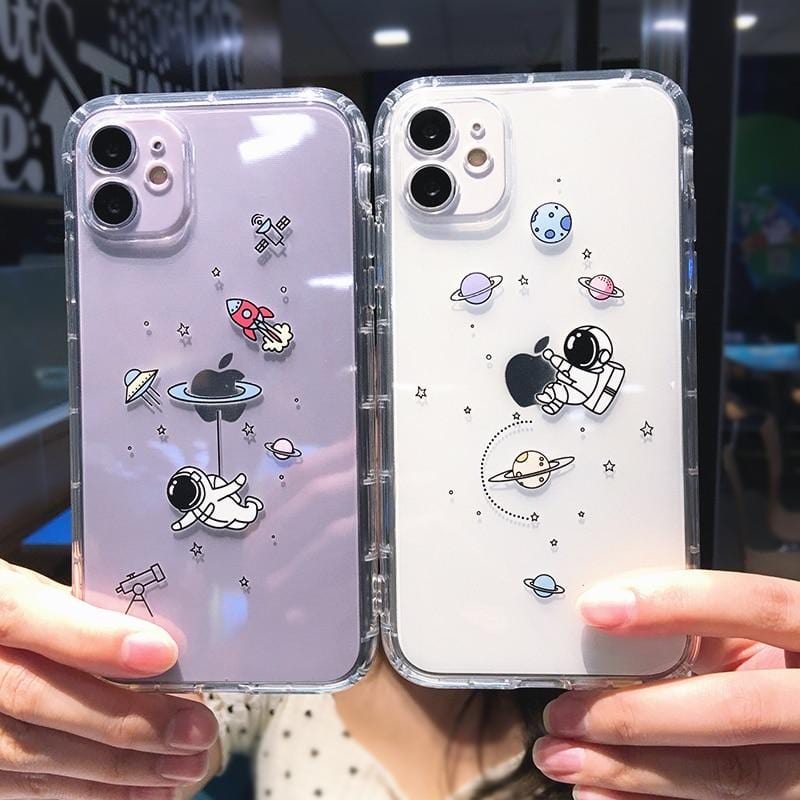 Cute Cartoon Astronaut Planet iPhone Case - A-1 Thread Vault
