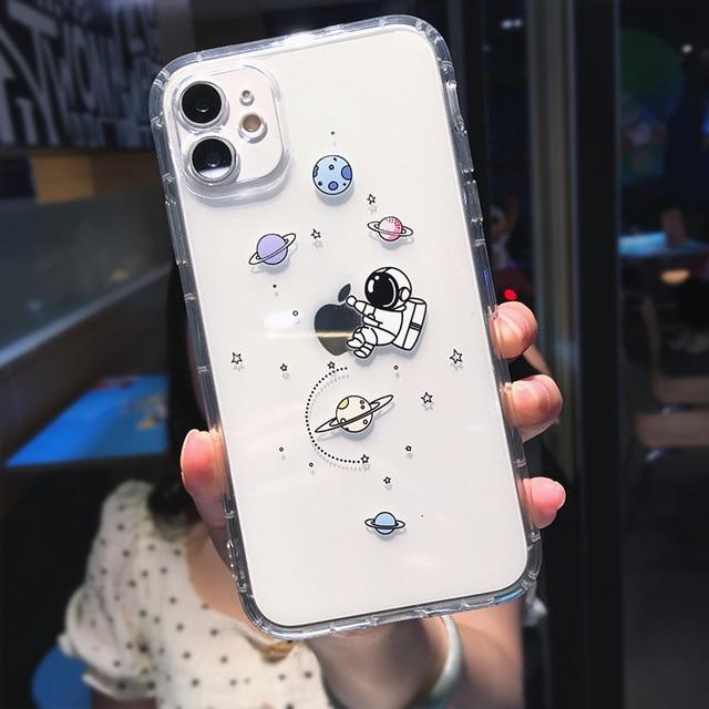 Cute Cartoon Astronaut Planet iPhone Case - A-1 Thread Vault