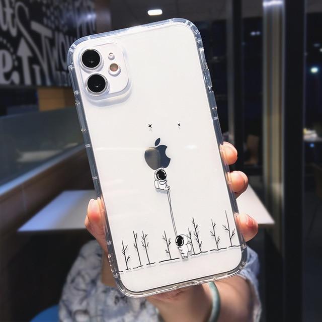 Cute Cartoon Astronaut Planet iPhone Case - A-1 Thread Vault