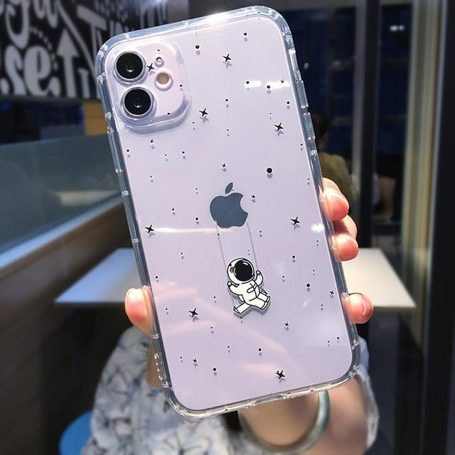 Cute Cartoon Astronaut Planet iPhone Case - A-1 Thread Vault