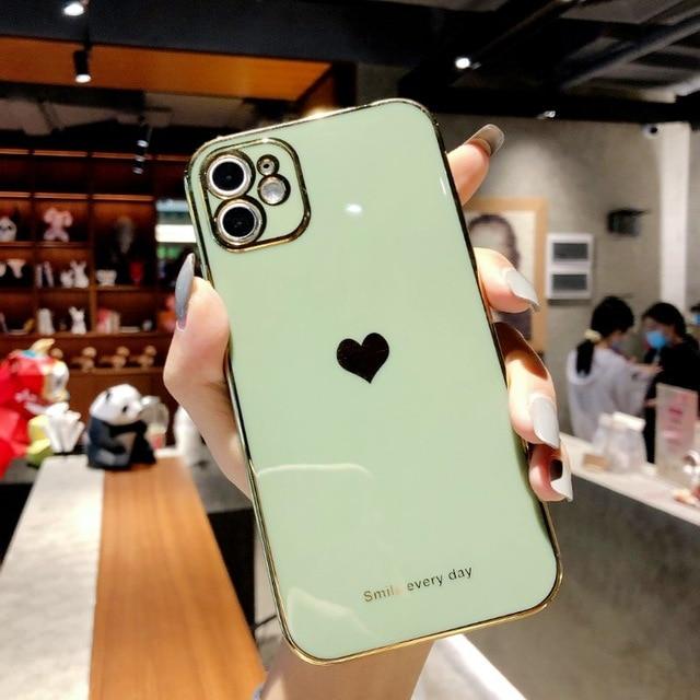 Protective Electroplated Love Heart iPhone Case - A-1 Thread Vault