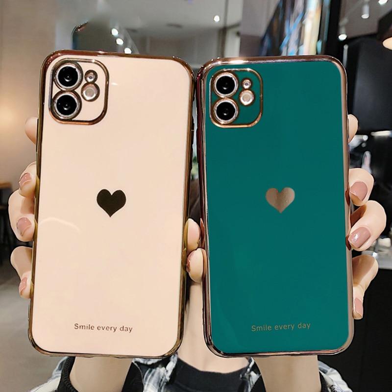 Protective Electroplated Love Heart iPhone Case - A-1 Thread Vault