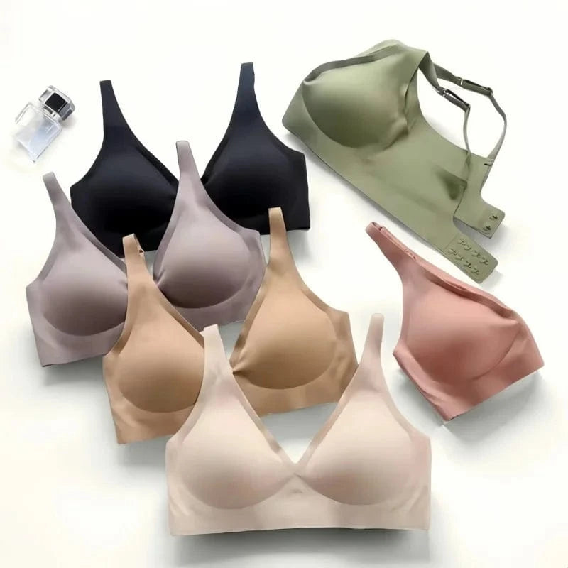 Push Up Seamless Bras For Women Non-wire Brassiere V-neck Bralette Removable Padded Sports Underwear Female Sexy Lingerie S-XXL - A-1 Thread Vault