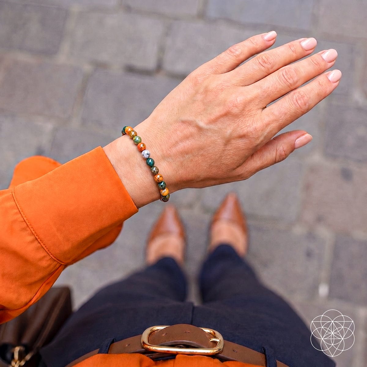 Quiet My Mind – Ocean Jasper Bracelet | 6mm - A-1 Thread Vault