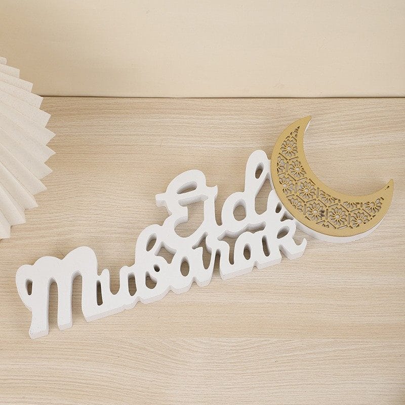 Ramadan Mubarak LED Moon Decor Crescent Craft Ornament (MAC393) - A-1 Thread Vault
