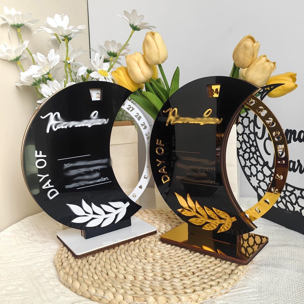 Ramadan Rotating Countdown Wooden Tabletop Decor (MAC378) - A-1 Thread Vault