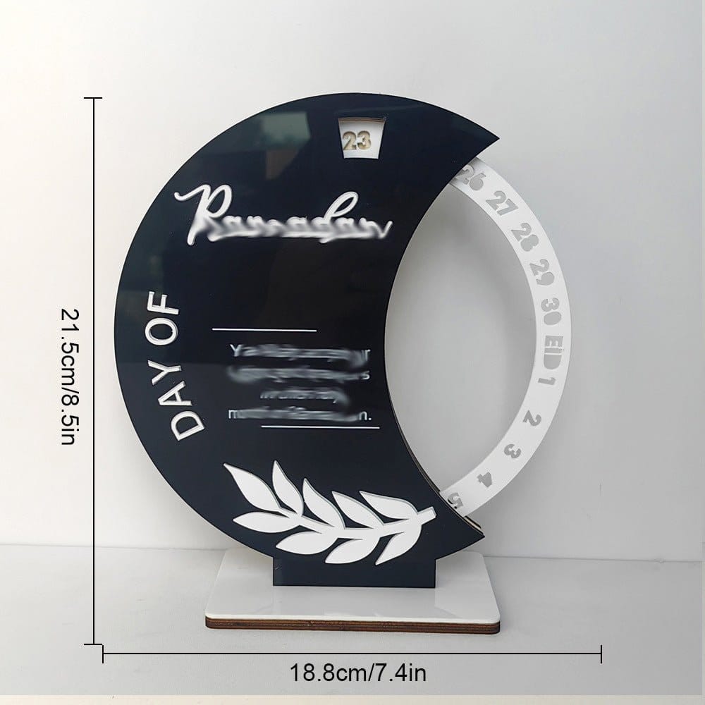 Ramadan Rotating Countdown Wooden Tabletop Decor (MAC378) - A-1 Thread Vault
