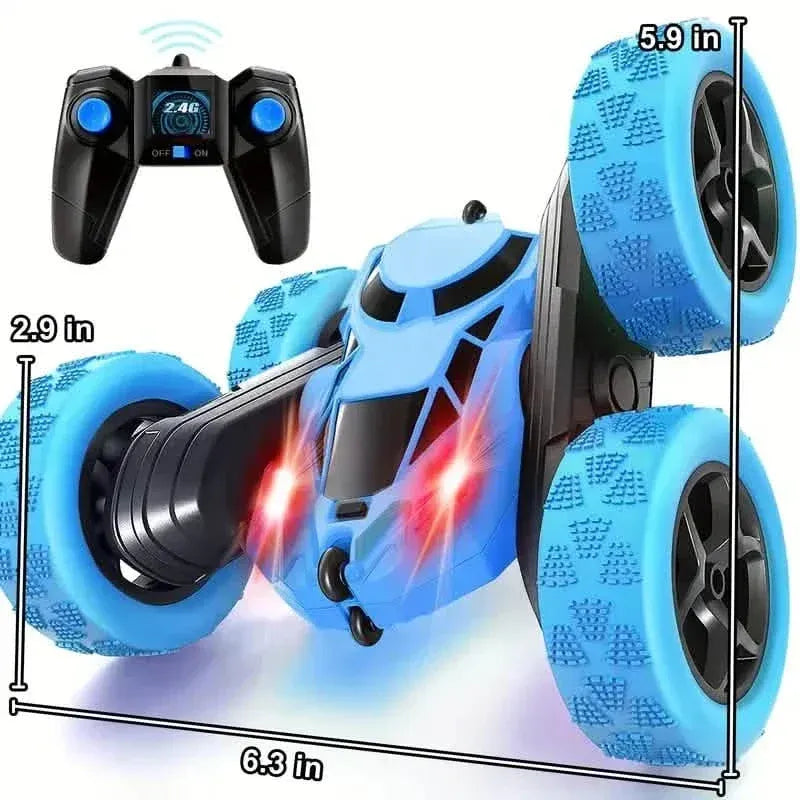RC Remote Control Car – 4WD, 360° Flip Stunt, LED Lights, Ages 6+ - A-1 Thread Vault