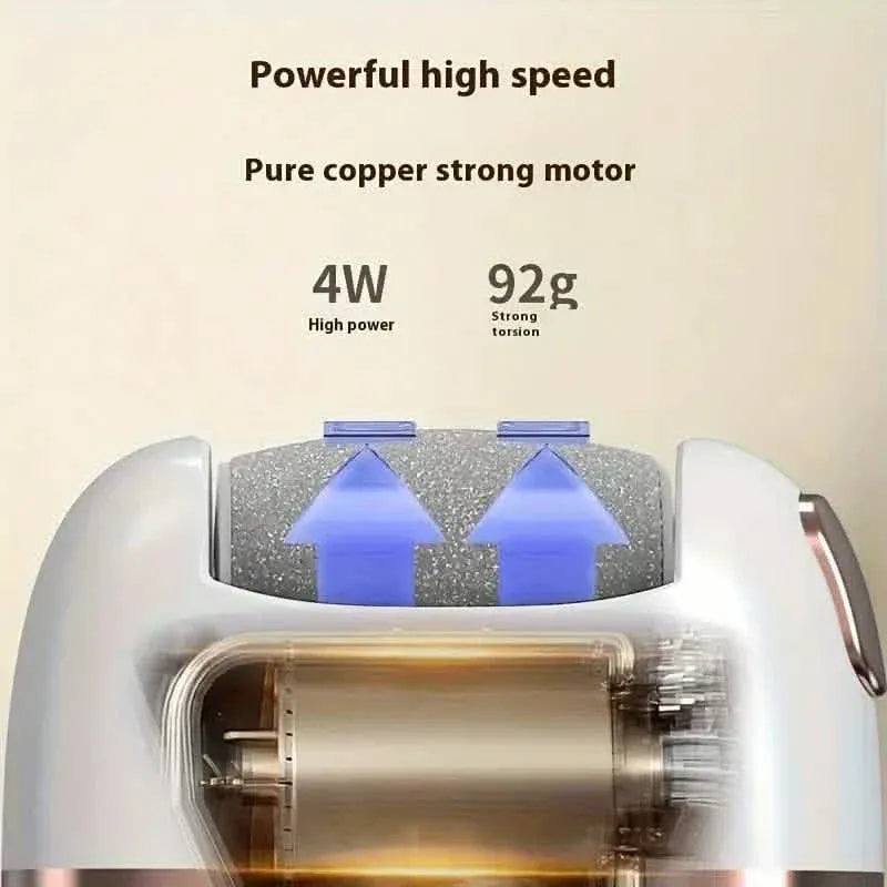 Rechargeable Electric Foot Grinder - Three Replaceable Grinding Heads - A-1 Thread Vault