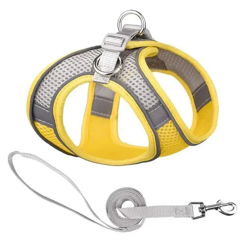 Reflective Dogs Harness with Leash Adjustable Harness Vest Breathable Collars - A-1 Thread Vault