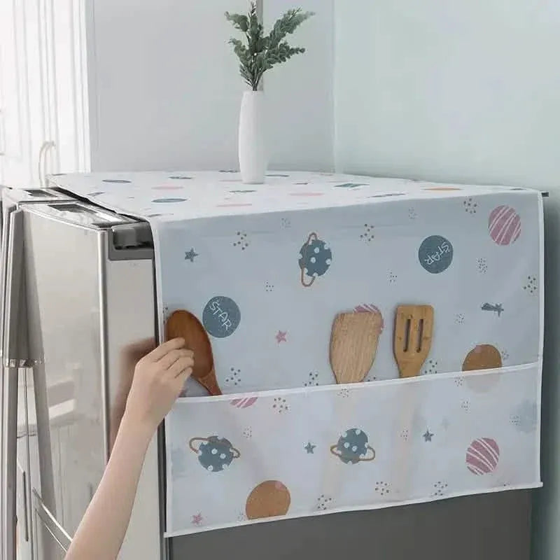 Refrigerator and Washing Machine Dust Covers with Pockets - A-1 Thread Vault