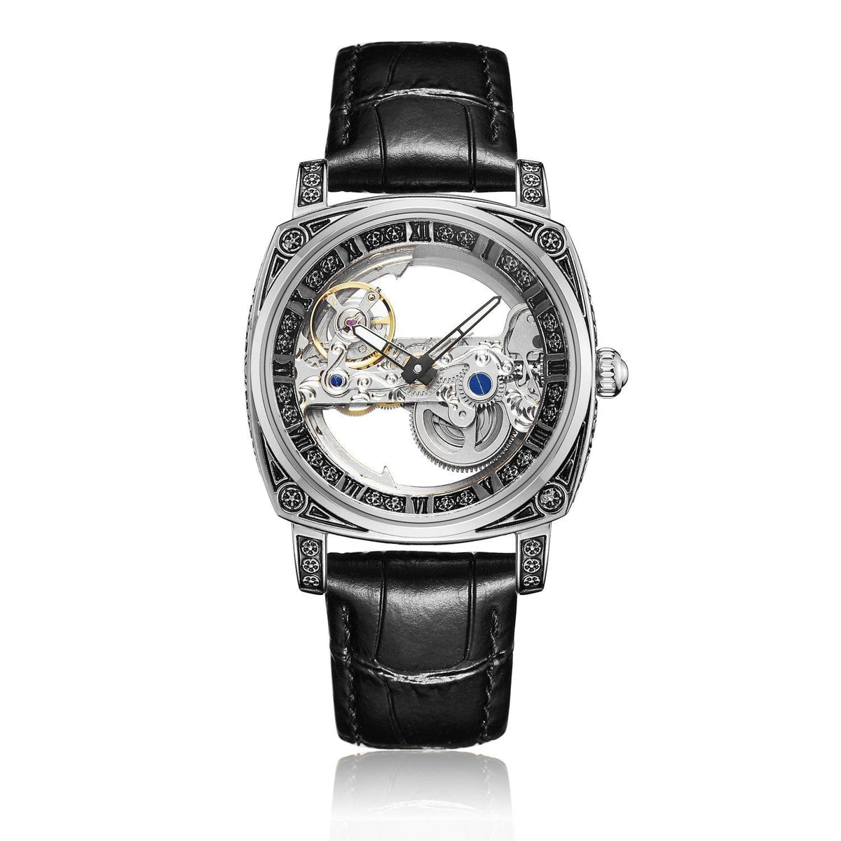 Relief-embossed Vintage Luminous Self-winding Mechanical Watch - A-1 Thread Vault