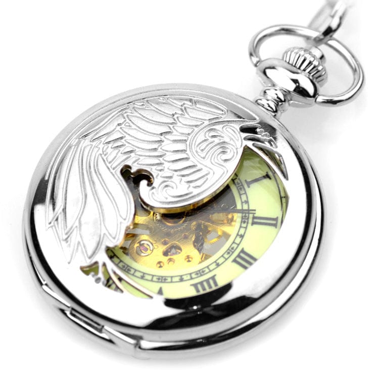 Retro Hollow Mechanical Flip-Open Pocket Watch - A-1 Thread Vault