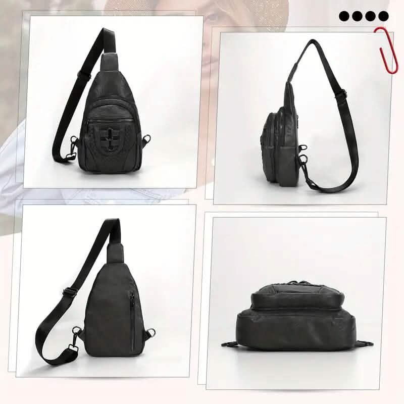 Retro PU Leather Crossbody Bag - A-1 Thread Vault