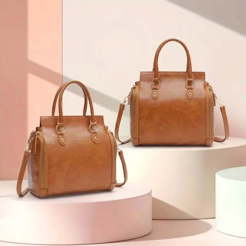 Retro PU Leather Handbag with Multi Card Slot - A-1 Thread Vault