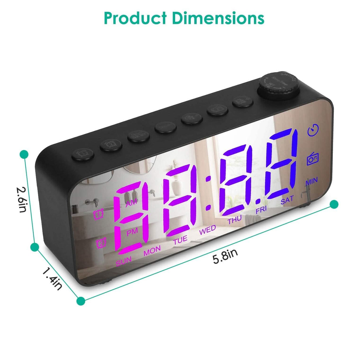 RGB Color LED Digital Alarm Clock - A-1 Thread Vault