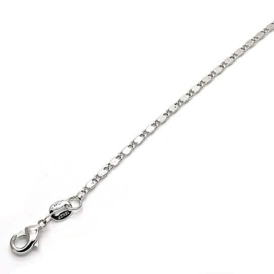 Rhodium Filled High Polish Finish Basic Necklace - A-1 Thread Vault