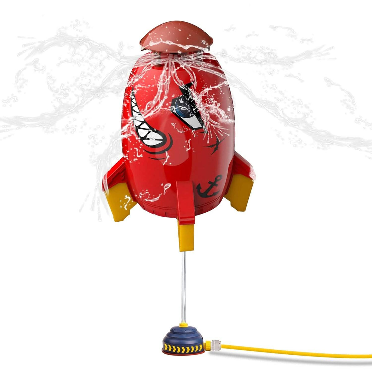 Rocket Sprinkler Launcher Water Sprinkler Flying Splashing 360° Rotation for 3+ Years Old - A-1 Thread Vault