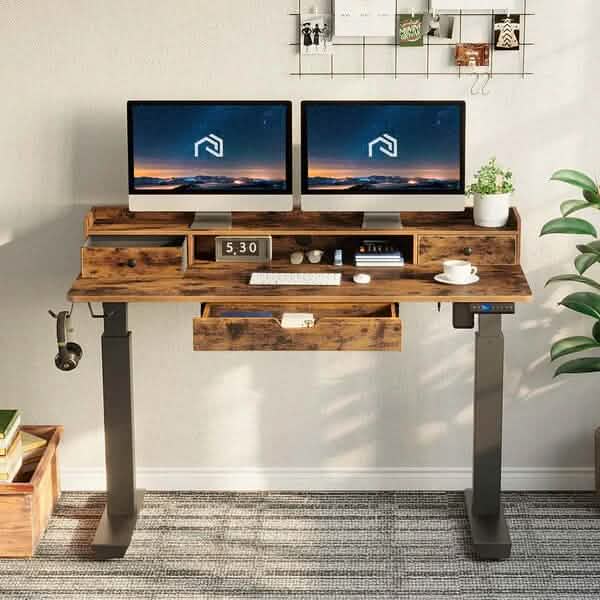 Rolanstar Single Motor Free Standing Electric Height Adjustable Desk - A-1 Thread Vault