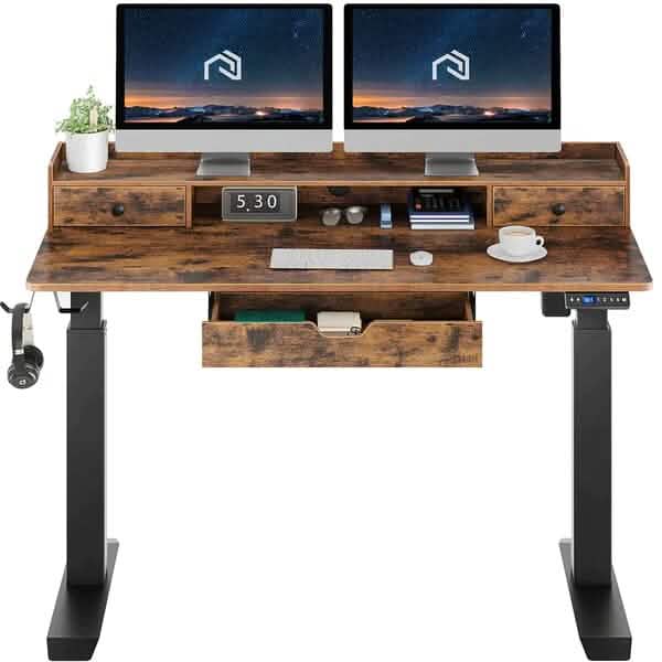 Rolanstar Single Motor Free Standing Electric Height Adjustable Desk - A-1 Thread Vault