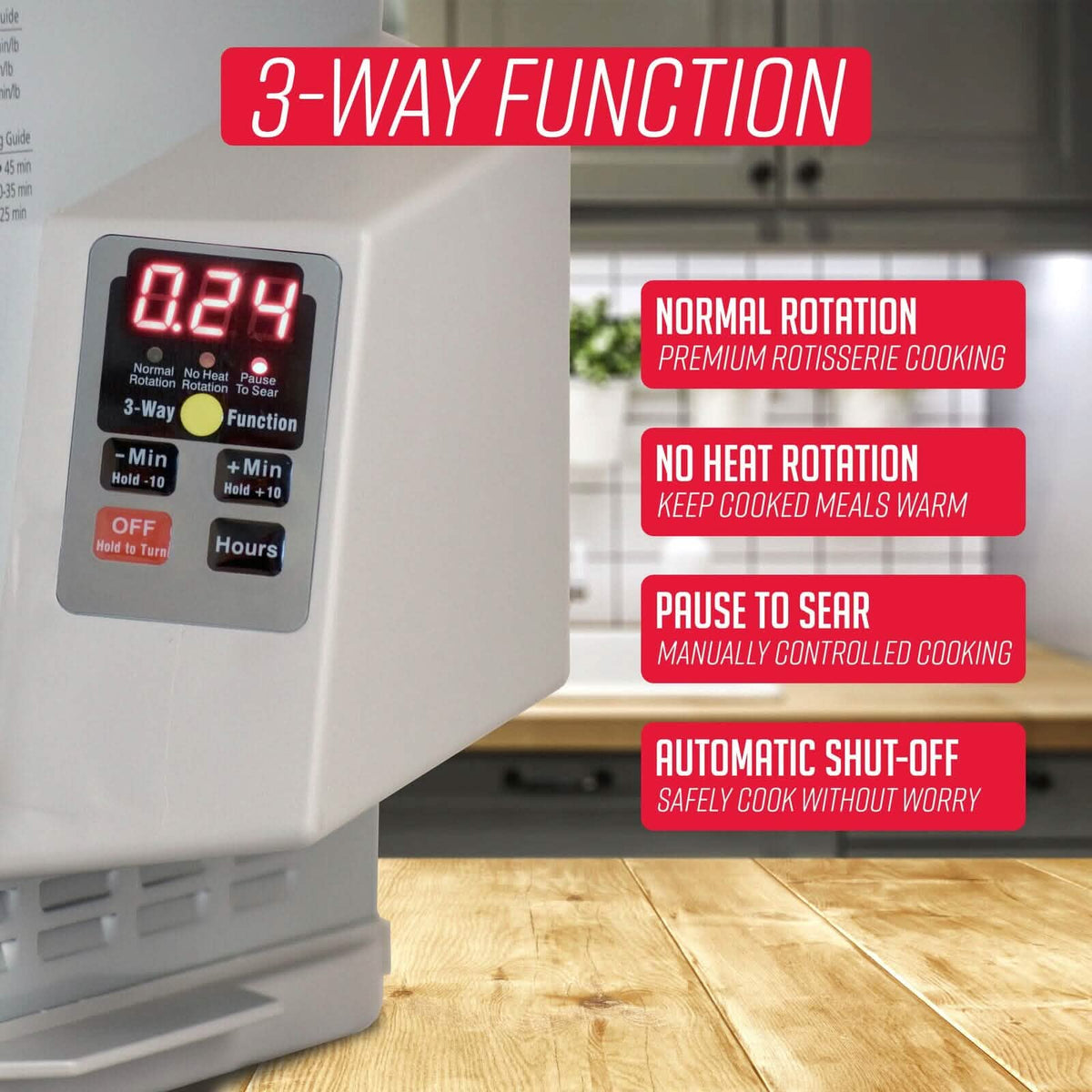 Ronco Digital Rotisserie Oven, Platinum Digital Design, Large Capacity - A-1 Thread Vault
