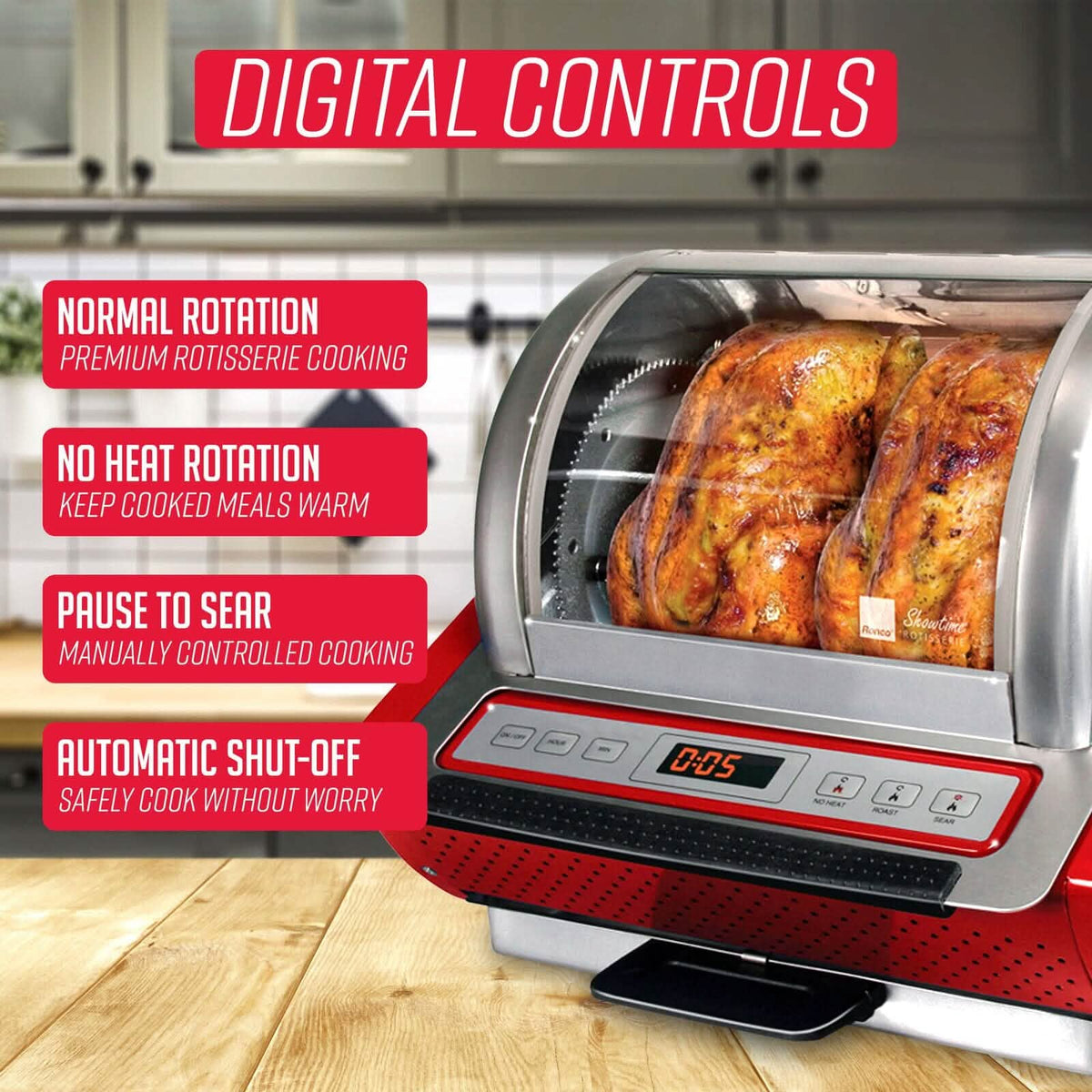Ronco EZ-Store Rotisserie Oven, Large Capacity (15lbs) Countertop Oven - A-1 Thread Vault