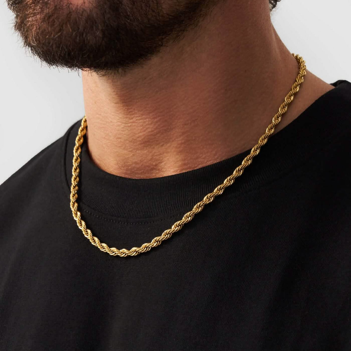 Rope Chain in Yellow Gold - 4mm - A-1 Thread Vault