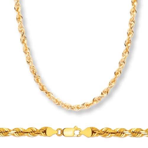 Rope Chain in Yellow Gold - 5mm - A-1 Thread Vault