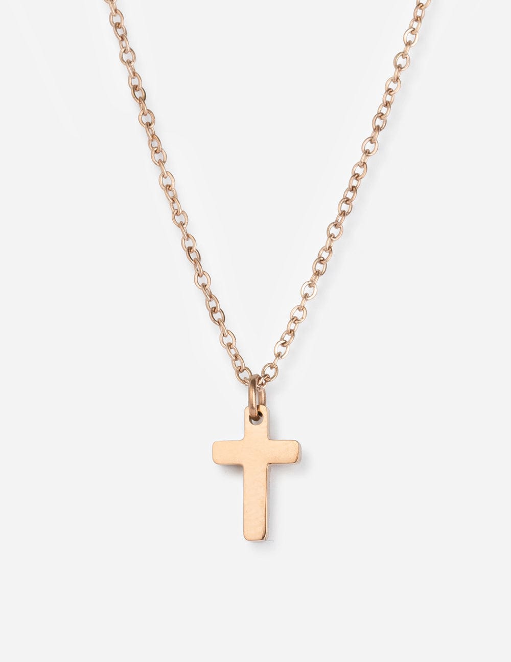 Rose Gold Cross Necklace - A-1 Thread Vault