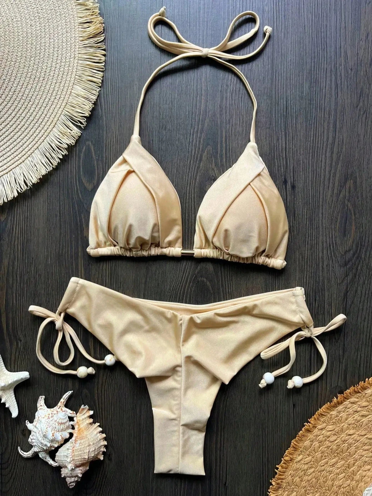 RUOTONGSEPT 2025 New Sexy 13 Color Triangle Bathing Suit for Women Brazilian Bikinis Swimwear Push Up Swimsuit Beach Bikini Set - A-1 Thread Vault
