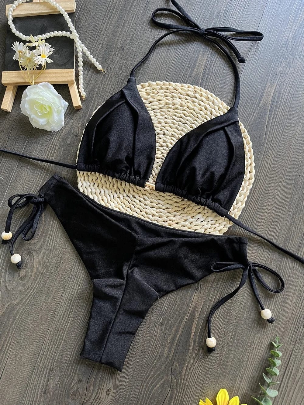 RUOTONGSEPT 2025 New Sexy 13 Color Triangle Bathing Suit for Women Brazilian Bikinis Swimwear Push Up Swimsuit Beach Bikini Set - A-1 Thread Vault