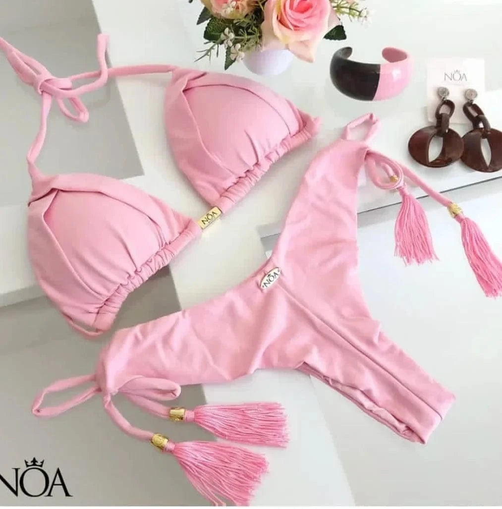 RUOTONGSEPT 2025 New Sexy 13 Color Triangle Bathing Suit for Women Brazilian Bikinis Swimwear Push Up Swimsuit Beach Bikini Set - A-1 Thread Vault
