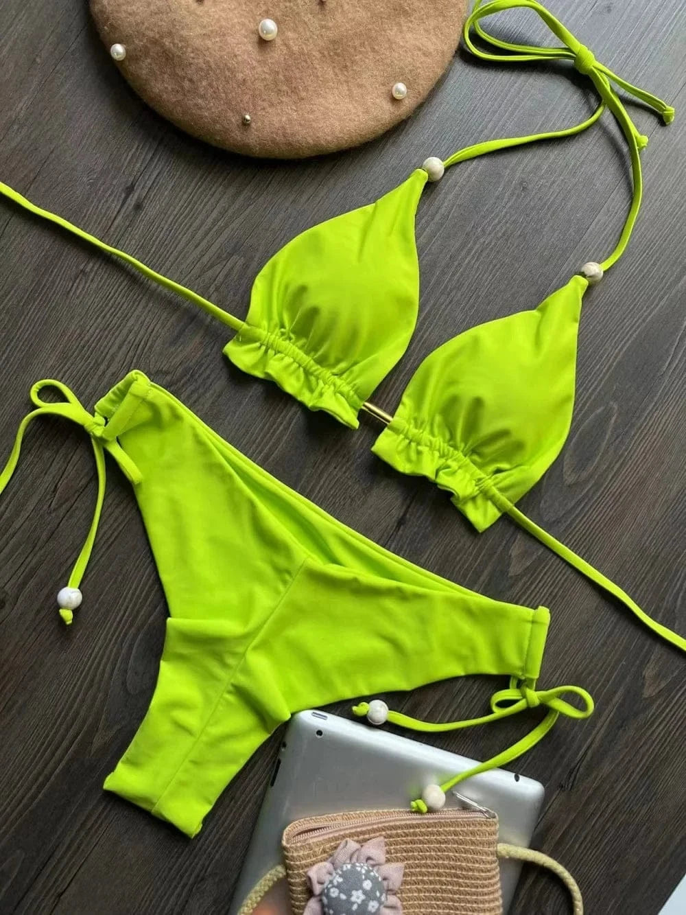 RUOTONGSEPT 2025 New Sexy 13 Color Triangle Bathing Suit for Women Brazilian Bikinis Swimwear Push Up Swimsuit Beach Bikini Set - A-1 Thread Vault
