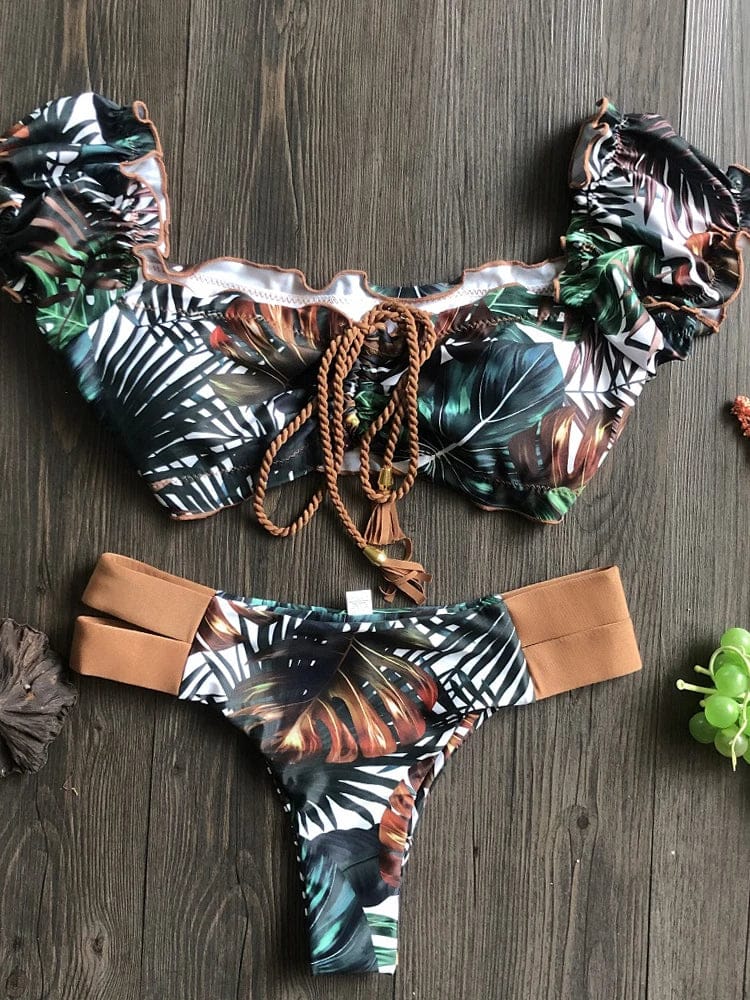 RUOTONGSEPT New Push Up 2024 Bikini Set Women Swimsuit Ruffle Biquini Swimwear Sexy Brazilian Ribbed Beachwear Bathing Suit - A-1 Thread Vault
