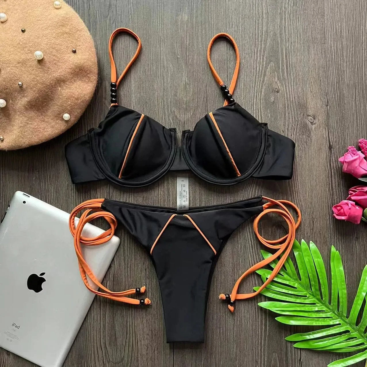 RUOTONGSEPT New Sexy Push up Bikini Set Swimsuit Women's low-waist Swimwear For Female Two Piece Beachwear 2023 Bathing Suit - A-1 Thread Vault