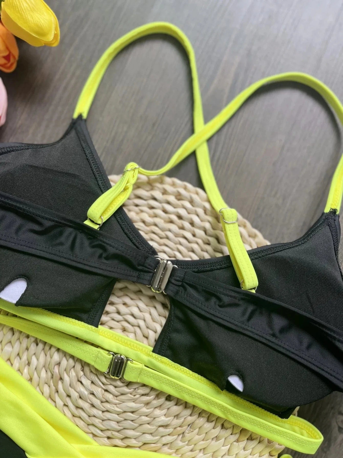 RUOTONSEPT Sexy Solid Splicing Bikini Set Women's Swimsuit Two-piece Triangle Thong Swimwear Bathing Suit Brazilian Biquinis - A-1 Thread Vault