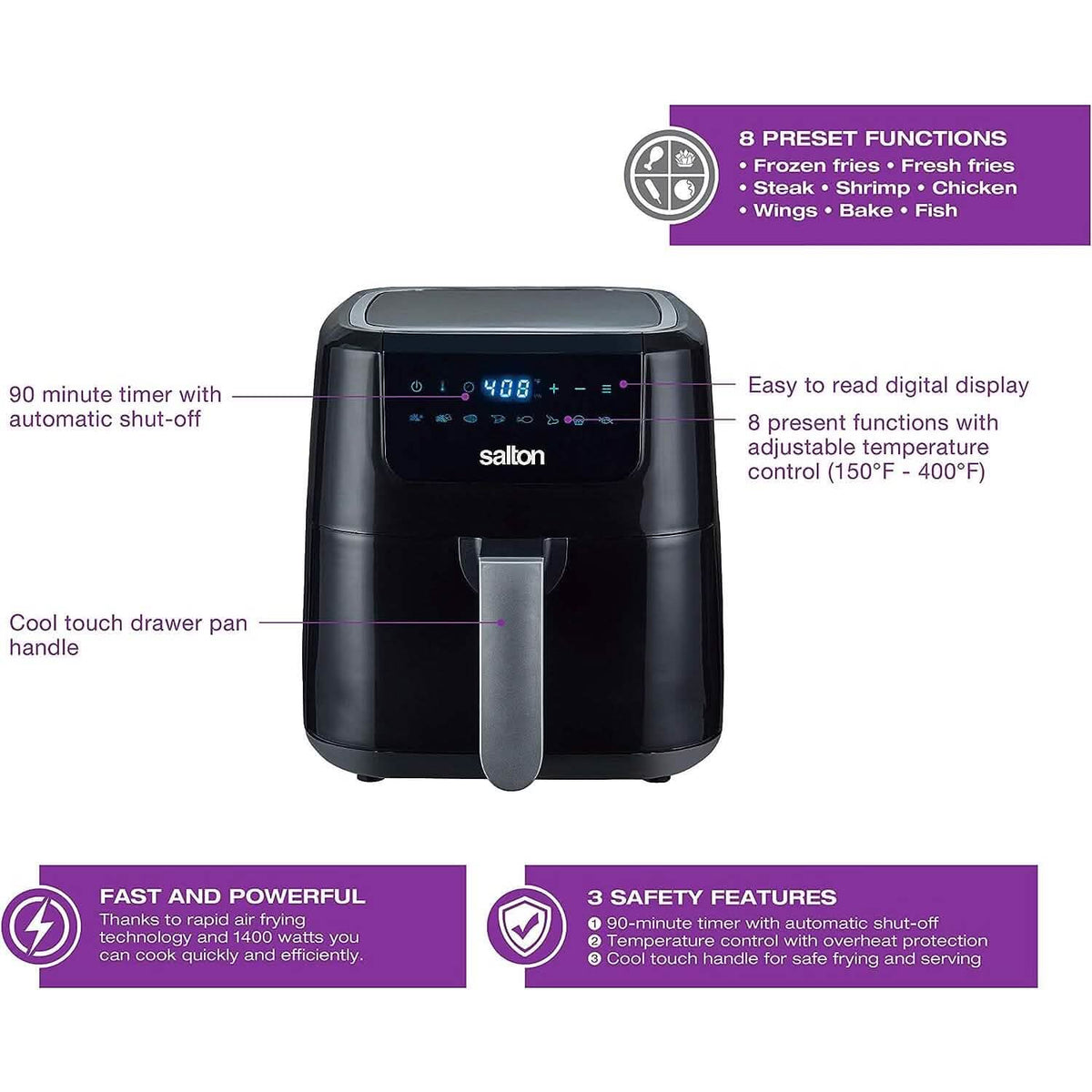 Salton Digital Air Fryer XL 5L - A-1 Thread Vault