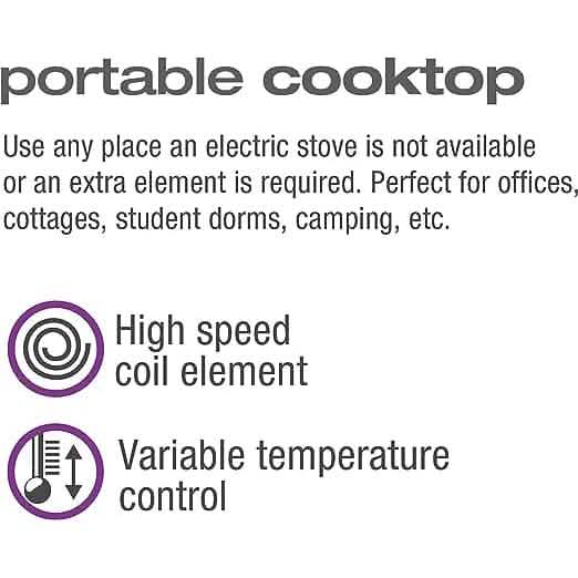 Salton Stainless Steel Portable Cooktop - A-1 Thread Vault