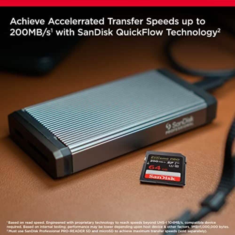 SanDisk 64GB Extreme PRO SDXC UHS-I Memory Card - C10, U3, V30, 4K UHD, SD Card - SDSDXXU-064G-GN4IN (Refurbished) - A-1 Thread Vault