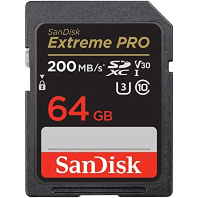SanDisk 64GB Extreme PRO SDXC UHS-I Memory Card - C10, U3, V30, 4K UHD, SD Card - SDSDXXU-064G-GN4IN (Refurbished) - A-1 Thread Vault