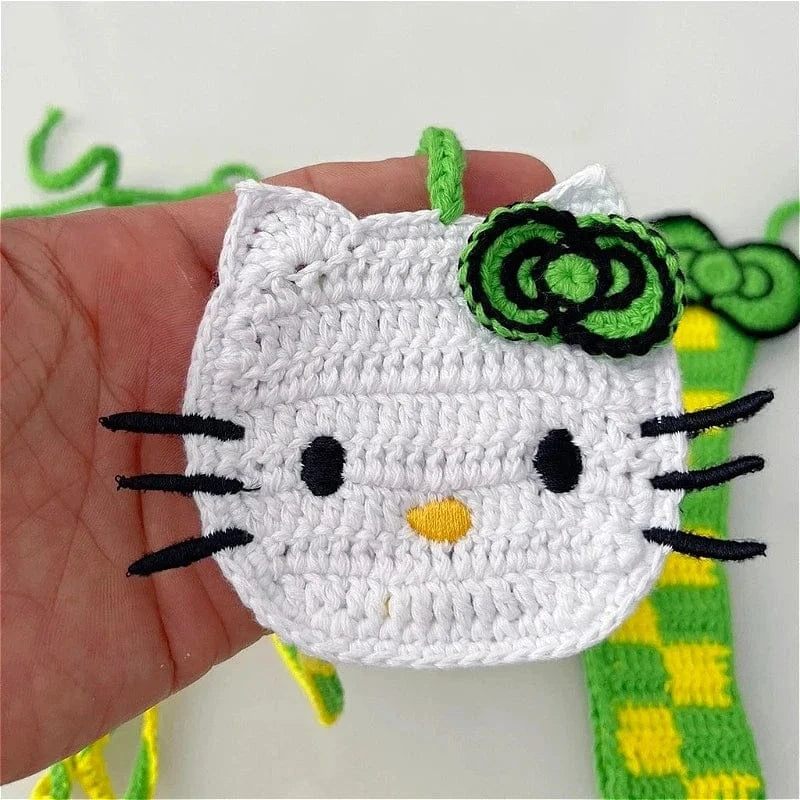Sanrio Cute Bikini Set Crochet Girls Swimsuit Hello Kitty Sexy Bathing Suit Kwaii Women Swim Suit Bandage Micro Bikinis Swimwear - A-1 Thread Vault