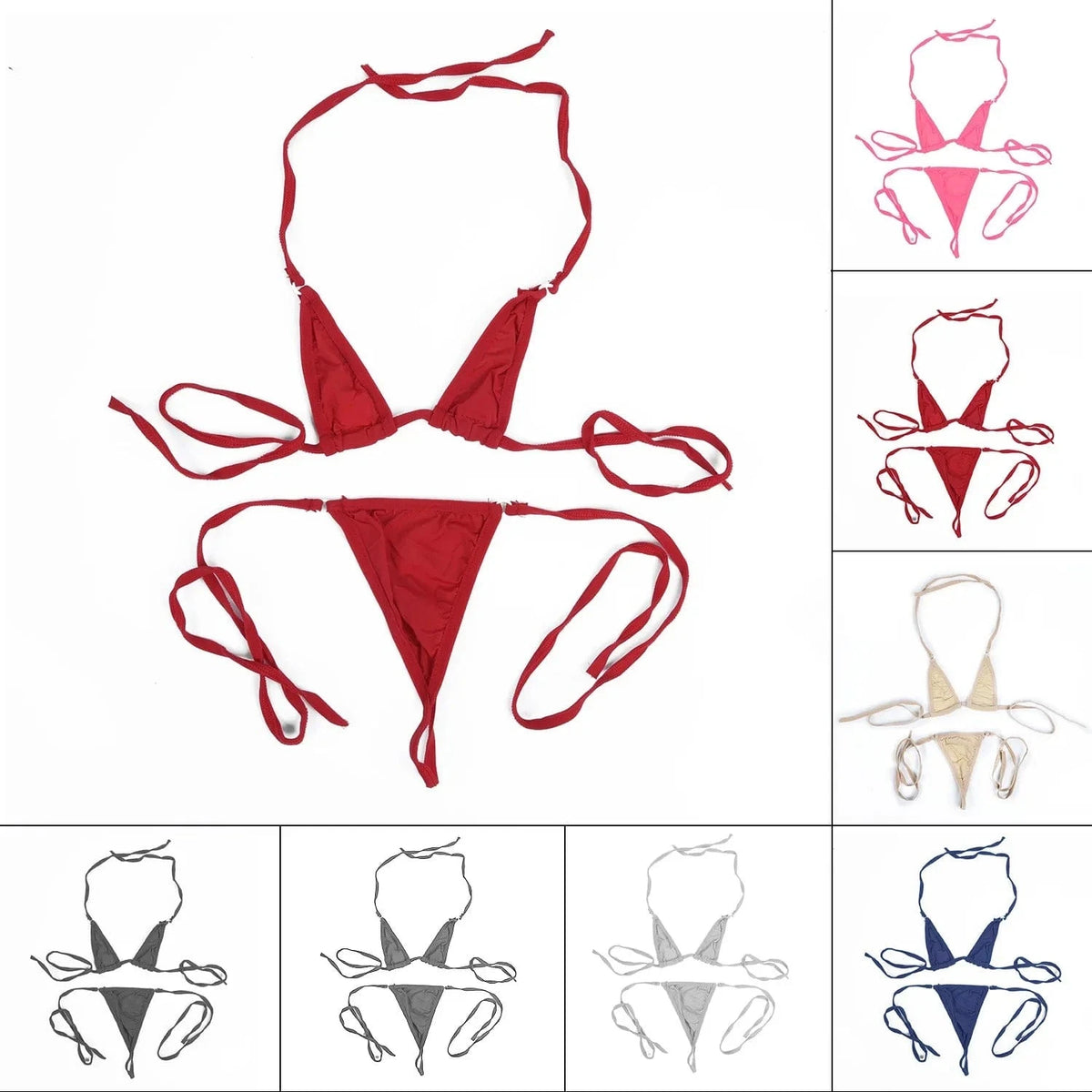 Sexy Bikini Swimsuit Women 2 Piece Swimwear Bikini Set Brazilian Bathing Suit Summer Hot Girl Lingerie Set Swimming Beach Wear - A-1 Thread Vault