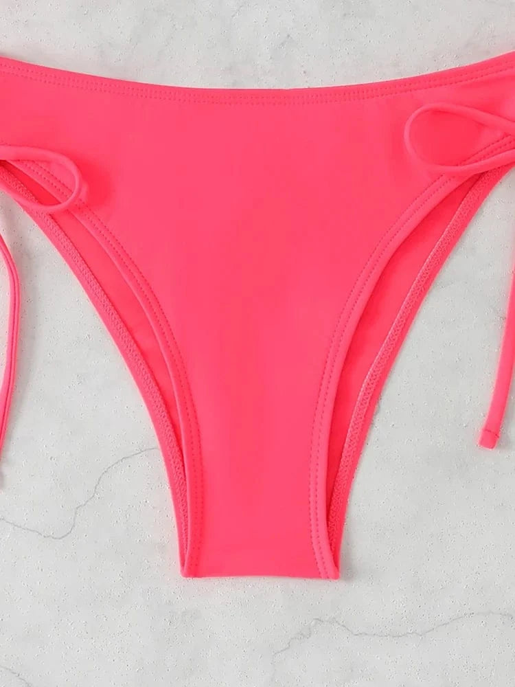Sexy High Waist Bikini Beach Women's Swimsuit 2026 Two-piece Bathing Suit Woman Swimwear Bandeau Bikinis Sets Brazilian Biquini - A-1 Thread Vault