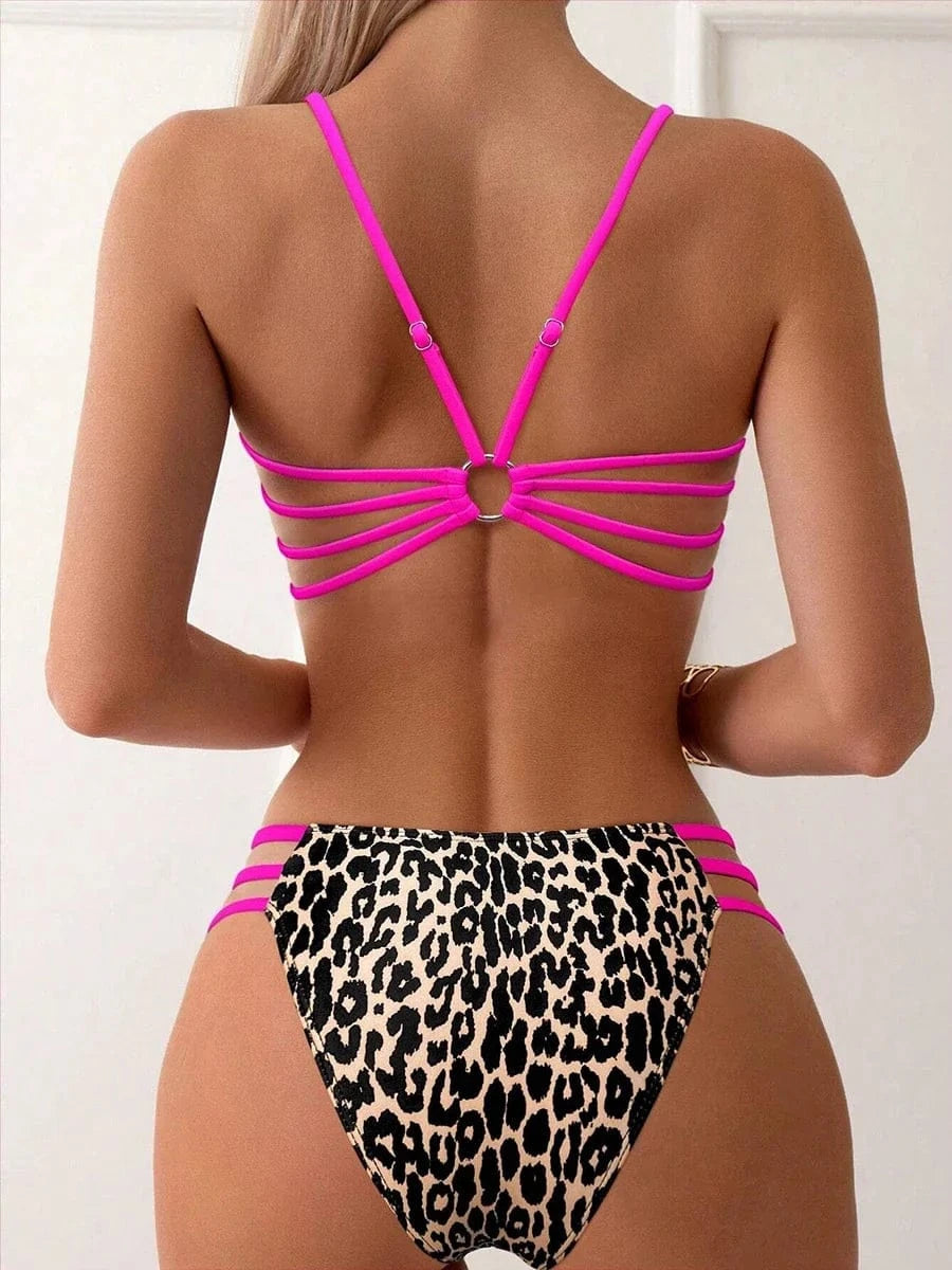 Sexy Leopard Micro Bikini 2025 Women Swimsuit Female Swimwear High Waist Bikinis Sets Brazilian Bandeau Beach Wear Bathing Suit - A-1 Thread Vault