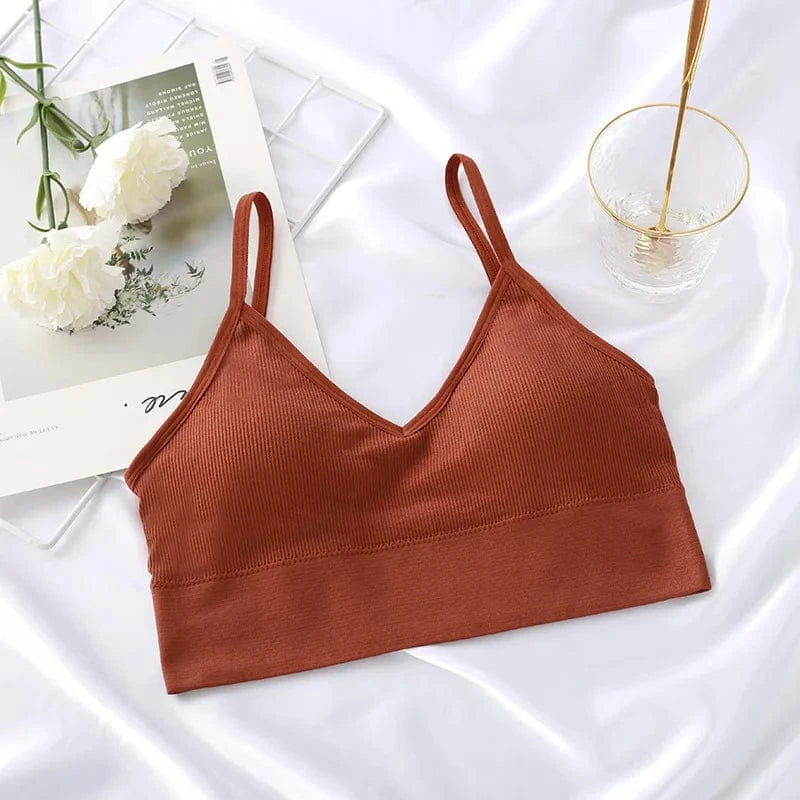 Sexy Seamless Bras For Women Padded Underwear U Backless Bralette Sleep Top Camis Cotton Wireless Fitness Bra Lingerie - A-1 Thread Vault