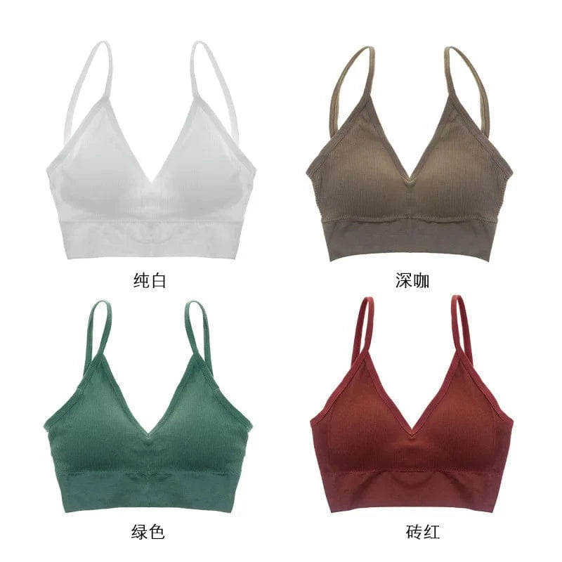 Sexy Seamless Bras For Women Padded Underwear U Backless Bralette Sleep Top Camis Cotton Wireless Fitness Bra Lingerie - A-1 Thread Vault