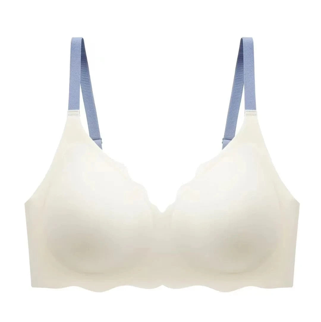 Sexy Seamless Breathable Underwear Women's No Wires Gathering Beautiful Back Sports Breast Reducing Sleeping Bra for Women - A-1 Thread Vault