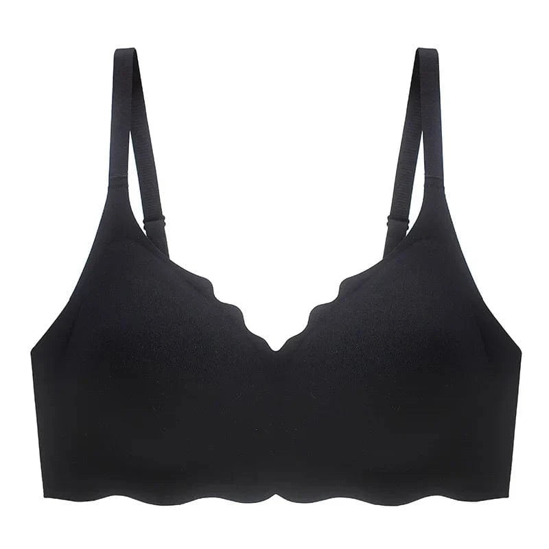 Sexy Seamless Breathable Underwear Women's No Wires Gathering Beautiful Back Sports Breast Reducing Sleeping Bra for Women - A-1 Thread Vault